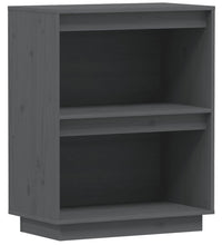 Beistellschrank Grau 60x34x75 cm Massivholz Kiefer