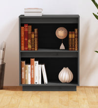 Beistellschrank Grau 60x34x75 cm Massivholz Kiefer