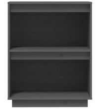 Beistellschrank Grau 60x34x75 cm Massivholz Kiefer