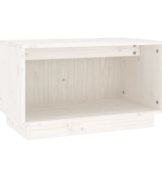 TV-Schrank Weiß 60x35x35 cm Massivholz Kiefer