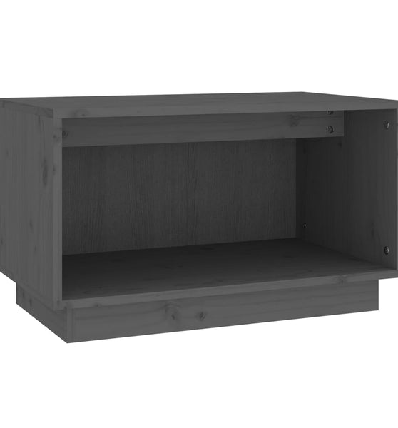 TV-Schrank Grau 60x35x35 cm Massivholz Kiefer