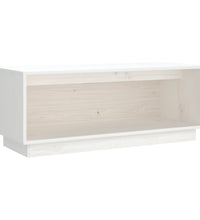 TV-Schrank Weiß 90x35x35 cm Massivholz Kiefer