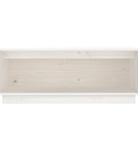 TV-Schrank Weiß 90x35x35 cm Massivholz Kiefer