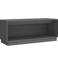 TV-Schrank Grau 90x35x35 cm Massivholz Kiefer