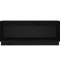 TV-Schrank Schwarz 90x35x35 cm Massivholz Kiefer