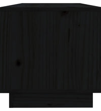 TV-Schrank Schwarz 90x35x35 cm Massivholz Kiefer