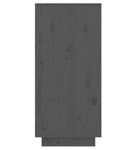 Beistellschrank Grau 60x34x75 cm Massivholz Kiefer