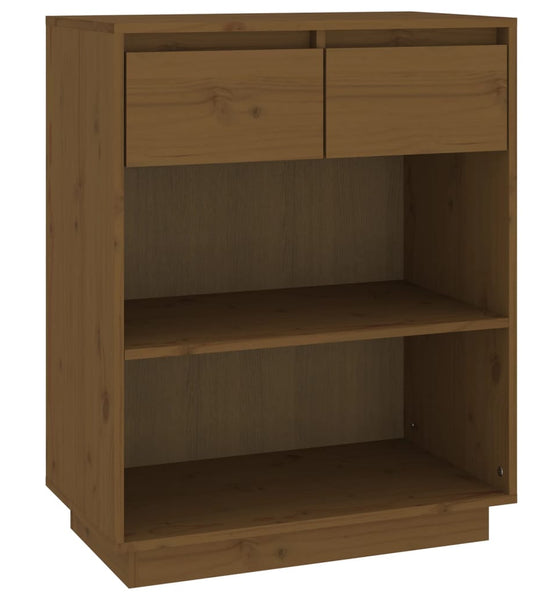 Beistellschrank Honigbraun 60x34x75 cm Massivholz Kiefer