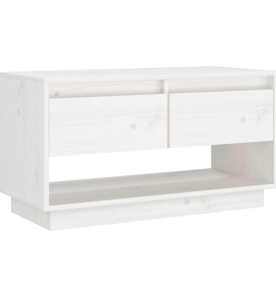 TV-Schrank Weiß 74x34x40 cm Massivholz Kiefer