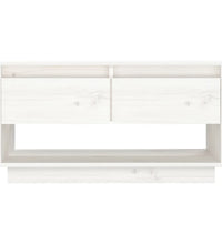 TV-Schrank Weiß 74x34x40 cm Massivholz Kiefer