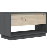 TV-Schrank Grau 74x34x40 cm Massivholz Kiefer