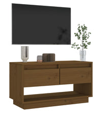 TV-Schrank Honigbraun 74x34x40 cm Massivholz Kiefer