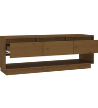 TV-Schrank Honigbraun 110,5x34x40 cm Massivholz Kiefer