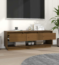 TV-Schrank Honigbraun 110,5x34x40 cm Massivholz Kiefer