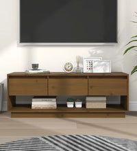TV-Schrank Honigbraun 110,5x34x40 cm Massivholz Kiefer