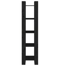 Bücherregal/Raumteiler Schwarz 41x35x160 cm Massivholz Kiefer