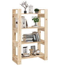 Bücherregal/Raumteiler 80x35x125 cm Massivholz Kiefer