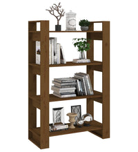 Bücherregal/Raumteiler Honigbraun 80x35x125 cm Massivholz