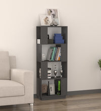 Bücherregal/Raumteiler Grau 51x25x132 cm Massivholz Kiefer