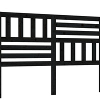 Kopfteil Schwarz 141x4x100 cm Massivholz Kiefer
