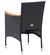 Garten-Essstühle 4 Stk. Poly Rattan Schwarz