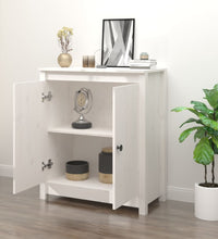 Sideboard Weiß 70x35x80 cm Massivholz Kiefer