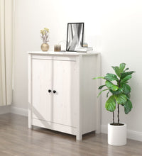 Sideboard Weiß 70x35x80 cm Massivholz Kiefer