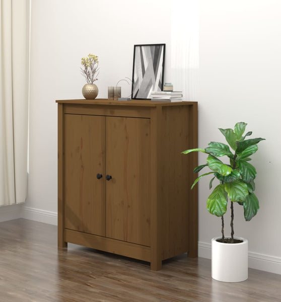 Sideboard Honigbraun 70x35x80 cm Massivholz Kiefer