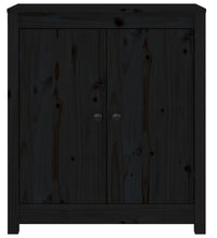 Sideboard Schwarz 70x35x80 cm Massivholz Kiefer