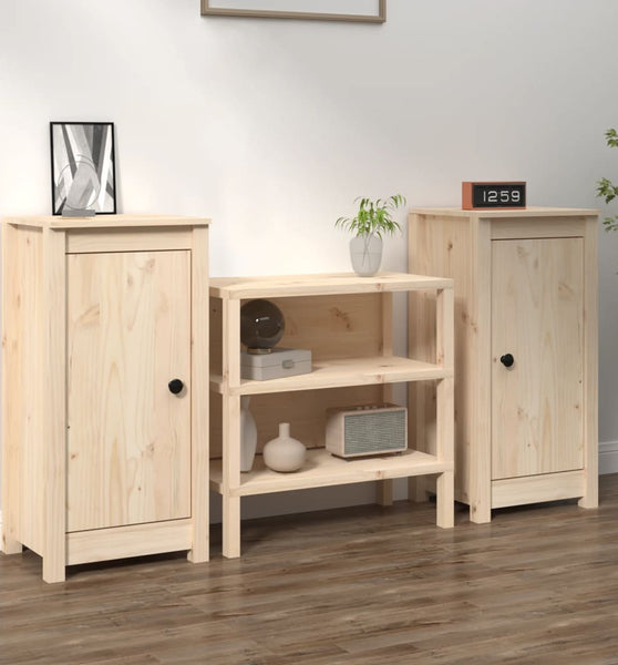 Sideboards 2 Stk. 39x35x80 cm Massivholz Kiefer