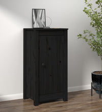 Sideboard Schwarz 40x35x80 cm Massivholz Kiefer