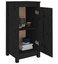 Sideboards 2 Stk. Schwarz 39x35x80 cm Massivholz Kiefer