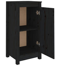 Sideboards 2 Stk. Schwarz 39x35x80 cm Massivholz Kiefer