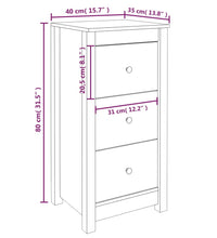 Sideboard 40x35x80 cm Massivholz Kiefer