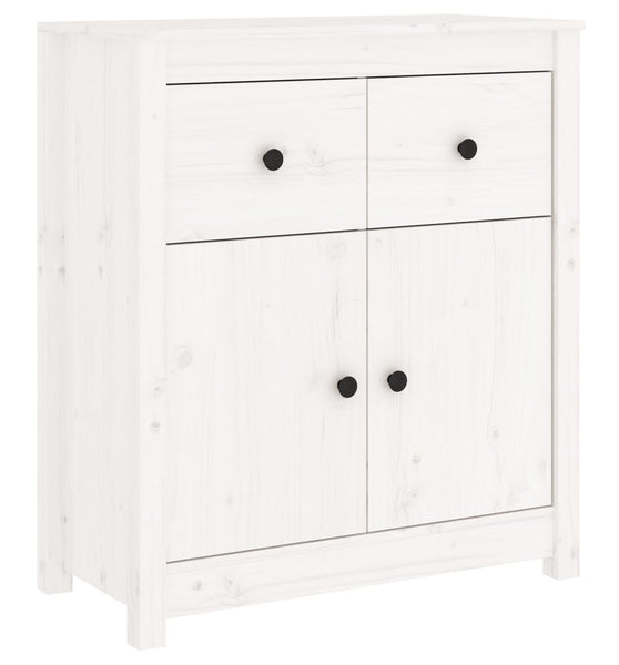 Sideboard Weiß 70x35x80 cm Massivholz Kiefer