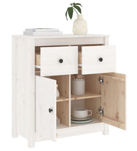 Sideboard Weiß 70x35x80 cm Massivholz Kiefer