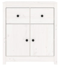 Sideboard Weiß 70x35x80 cm Massivholz Kiefer