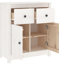 Sideboard Weiß 70x35x80 cm Massivholz Kiefer