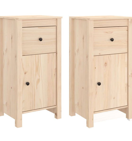 Sideboards 2 Stk. 40x35x80 cm Massivholz Kiefer