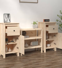Sideboards 2 Stk. 40x35x80 cm Massivholz Kiefer