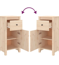 Sideboards 2 Stk. 40x35x80 cm Massivholz Kiefer