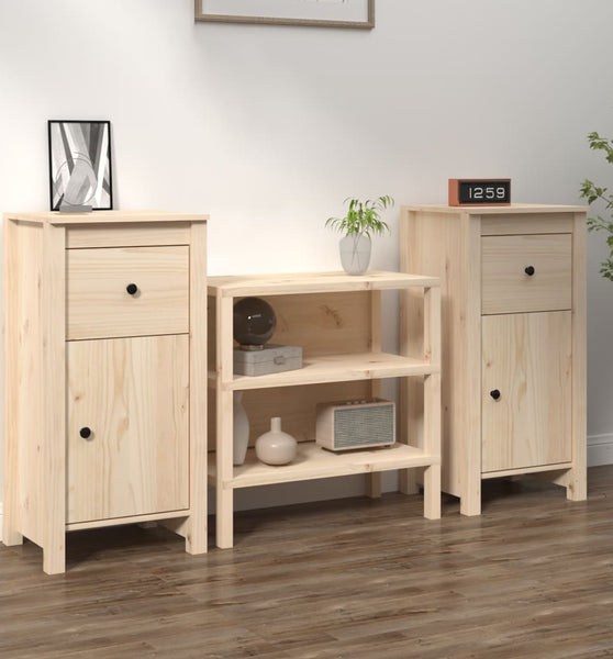 Sideboards 2 Stk. 40x35x80 cm Massivholz Kiefer