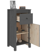 Sideboards 2 Stk. Grau 40x35x80 cm Massivholz Kiefer
