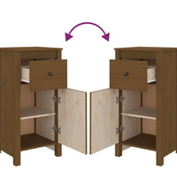 Sideboards 2 Stk. Honigbraun 40x35x80 cm Massivholz Kiefer