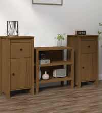 Sideboards 2 Stk. Honigbraun 40x35x80 cm Massivholz Kiefer