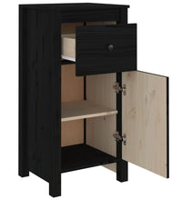 Sideboard Schwarz 40x35x80 cm Massivholz Kiefer