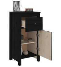 Sideboards 2 Stk. Schwarz 40x35x80 cm Massivholz Kiefer