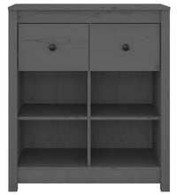 Sideboard Grau 70x35x80 cm Massivholz Kiefer