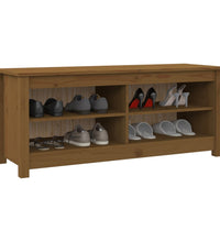 Schuhbank Honigbraun 110x38x45,5 cm Massivholz Kiefer