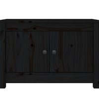 Schuhschrank Schwarz 70x38x45,5 cm Massivholz Kiefer